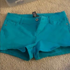 Teal shorts